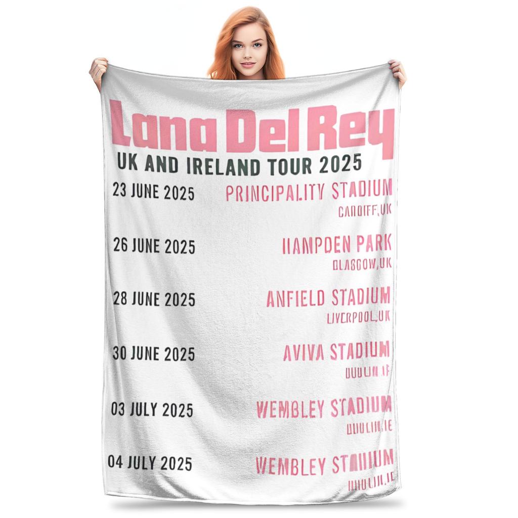 Lana Del Rey Decke Abdeckung Sänger Flanell Überwurfdecke Sommer Klimaanlage Tragbar Leicht Bettüberwurf,