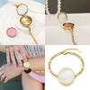 Sturdy Stainless Steel Lipstick Holder Bracelet Featuring Shell Design High Polish Finish for Everyday Wear