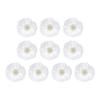 Fabric Flower Appliques with Layered Construction and Center Clusters, Set of Ten for Garments, Hair Accessories and Crafts
