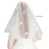 Elegant Short Wedding Veil With Comb White Tulle Bridal Veils With Bowknot Decoration Headpieces For Wedding Party