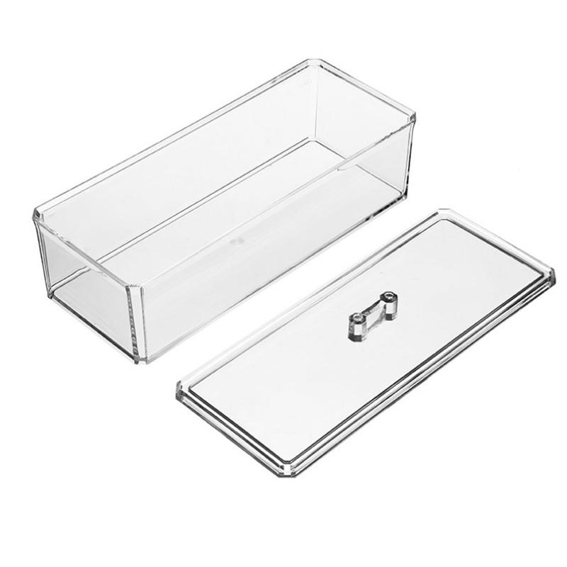 Acrylic Tea Bag Holder Tea Box Coffee Tea Bag Storage and Clear Pantry Organizer for Kitchen with Lid Multi-Compartment