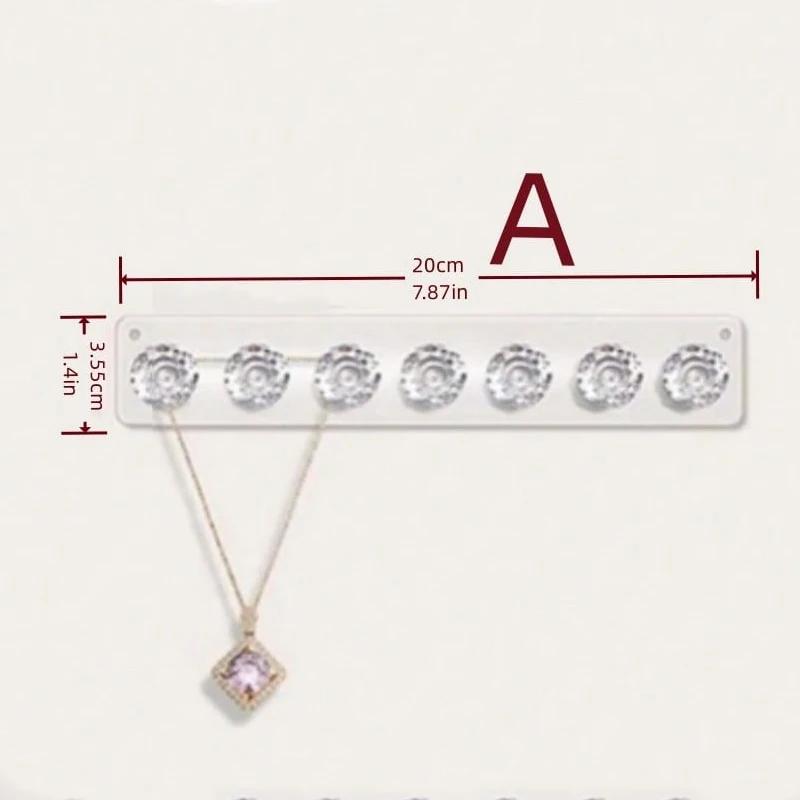 

1шт 7/12 настенный акриловый держатель для ювелирных изделий, вешалка для ювелирных изделий для подвешивания ожерелий и подвесок, полка для демонстрации ювелирных изделий на стену,