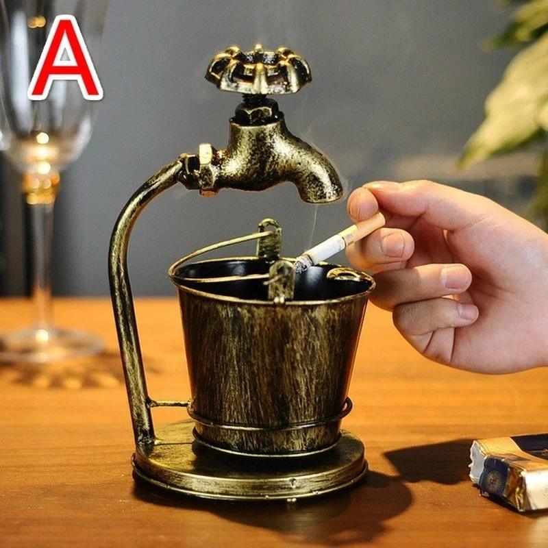 Creative Ashtray Iron Retro Metal Home Garden Decoration Accessories Bar Cafe Living Room Restaurant Desktop Display Craft