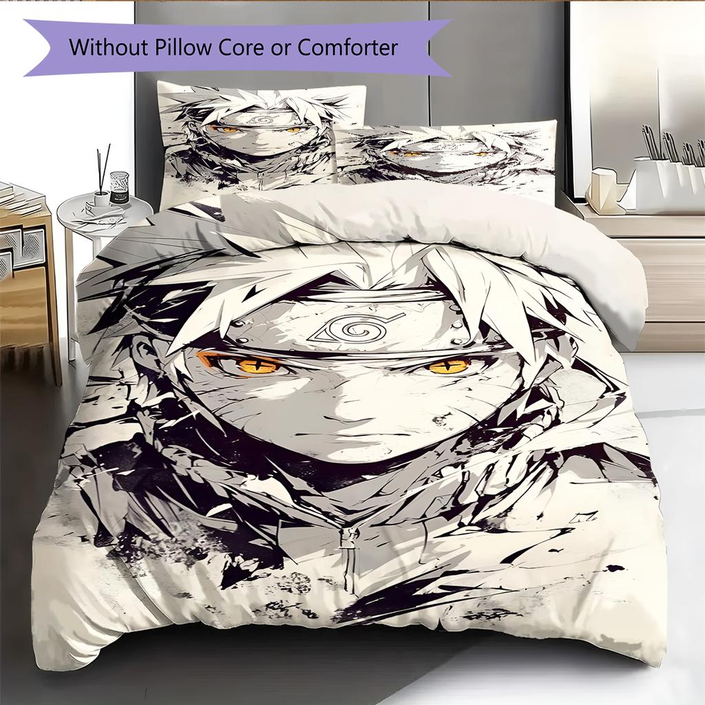 Cartoon Pattern Bedding Quilt Set Quilt Cover Pillowcase Home Decoration Birthday Gift (1 * Duvet Cover + 2 * Pillowcase, Without Core)