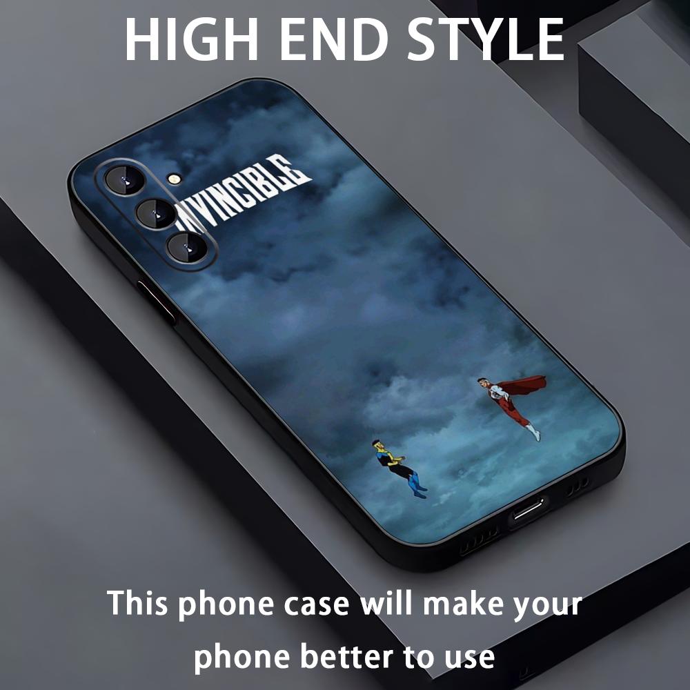 

Popular Invincible Cartoon Phone Case For Samsung Galaxy A56 A16 A36 A26 A06 A55 A54 A15 A35 A25 Soft Black Samsung A12 4G