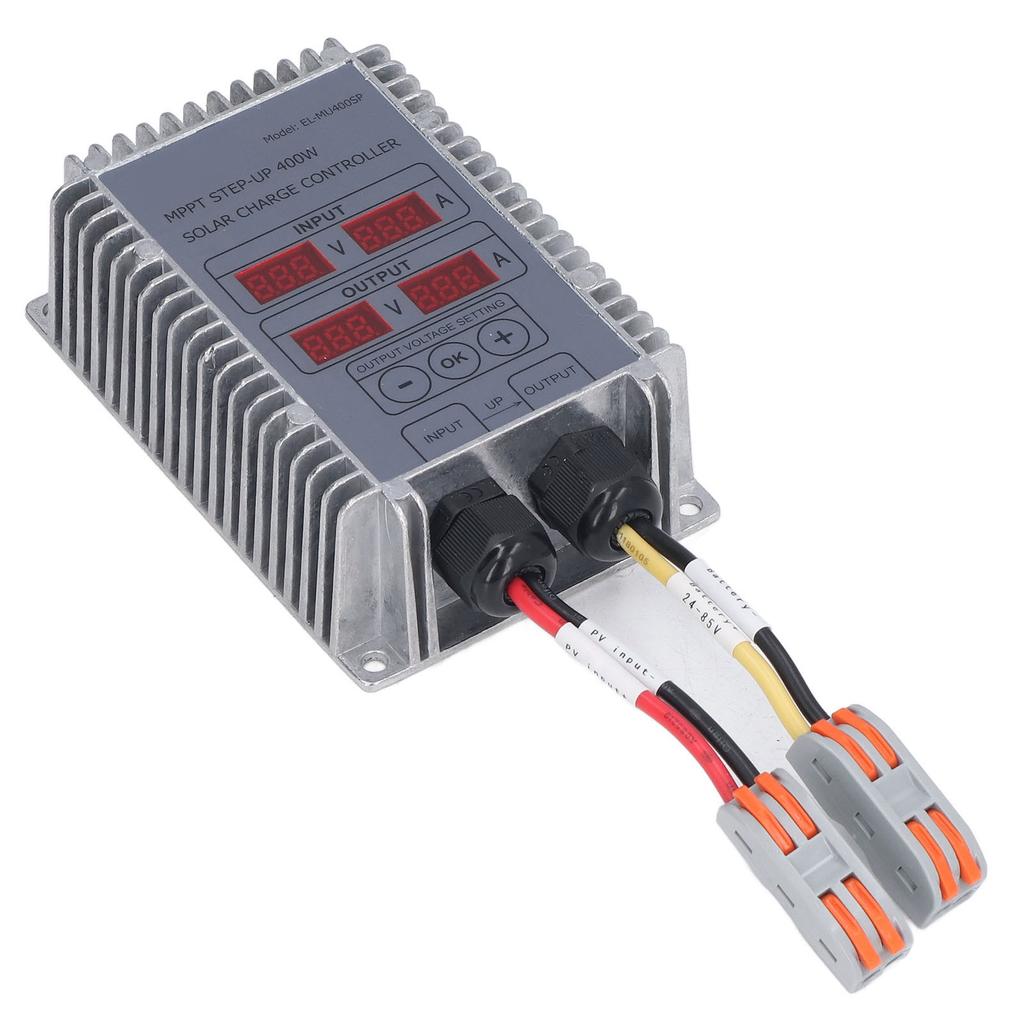 Solar Battery Charge Controller Boost MPPT Voltage Adjustable Waterproof with Display 24-85V 15A