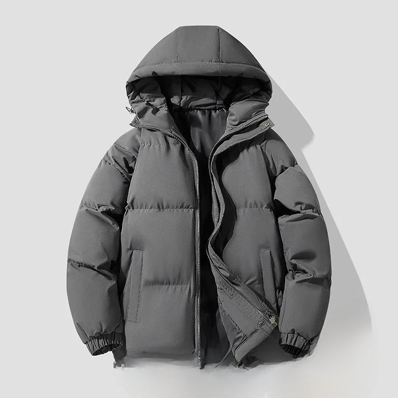 Herbst/Winter Baumwollmantel Jacke Daunenbaumwolle Gepolstert Verdickt Mit Kapuze Pufferjacke Für Männer Und Frauen Lässig Locker Geschnitten Oberbekleidung