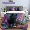 Floral wolf  Pattern Bedding Quilt Set Quilt Cover Pillowcase Home Decoration  Gift (1 * duvet cover + 2 * pillowcase, without core)