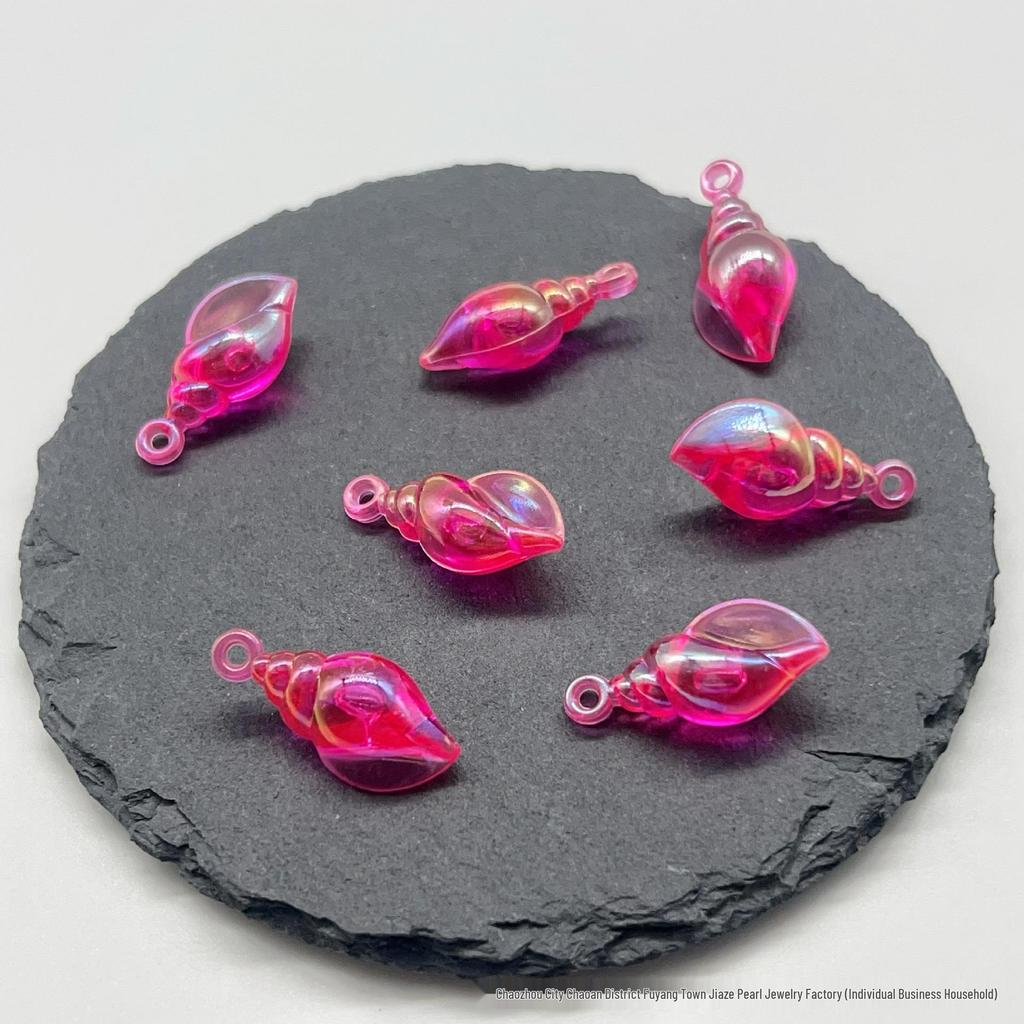 Iridescent Acrylic Conch Keychain Pendant Jewelry Accessory