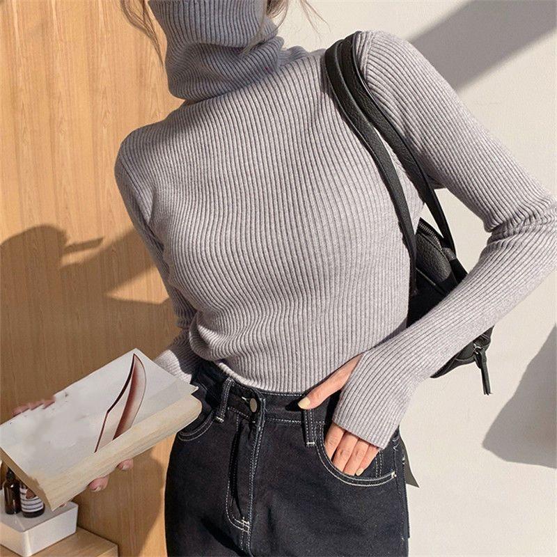 Women's High-neck Bottoming Shirt Solid Color Inside Tight Thin Temperament Sweater