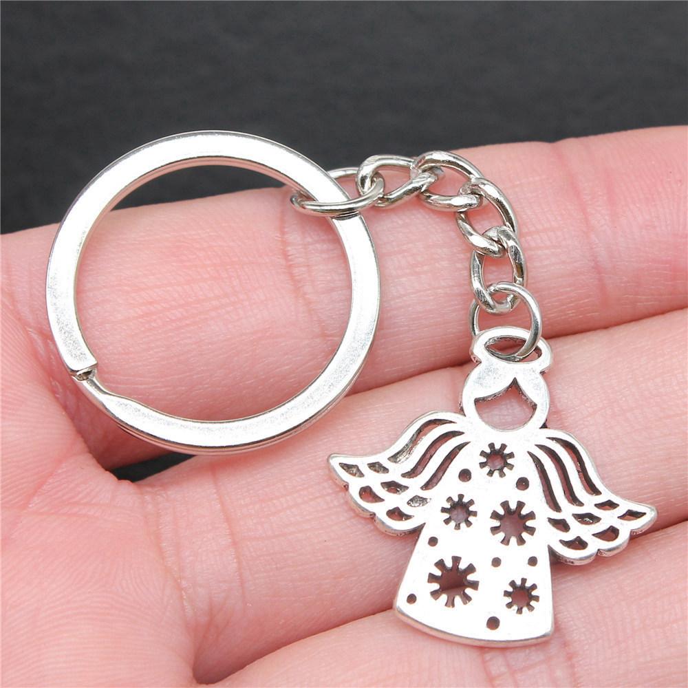Angel Wings Feathers Heavenly Keychain for Girls Hot Sale Streetwear Bridesmaid Gift Retro Phone Charm