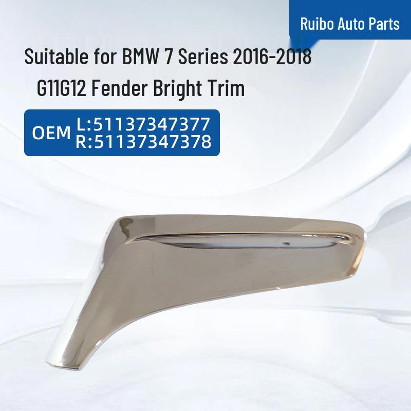 

BMW 7 Series G11/G12 Fender Trim (2016-2018) L:51137347377 R:51137347378 16-18 7 Series G12 Fender Trim Plated