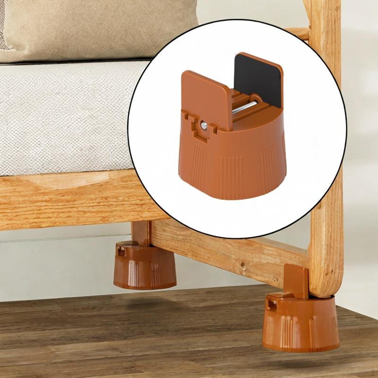 

Подъемник для ножек кровати, удлинитель высоты стула, протектор пола, принадлежности для мебели с регулировкой коричневый