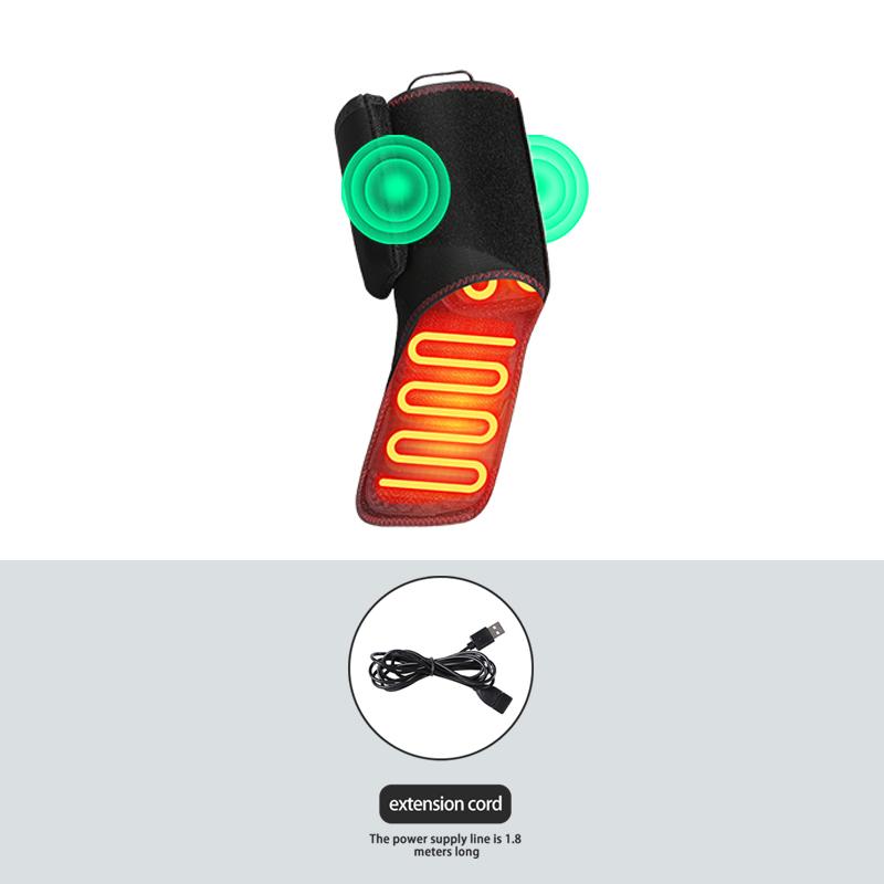 Electric Foot Heat Massager Usb Powered 3 Massage Functions Ankle Sprain Relief Vibration Relaxation Ankle Protection Home Use