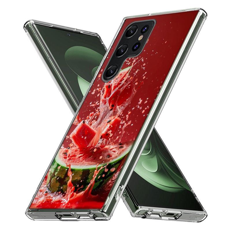 Watermelon Summer Fruit Capa Phone Case For Samsung S26 Ultra S25 Edge Galaxy S23 S21 S20 S24 FE S22 S10 Plus Cover Clear TPU Sh