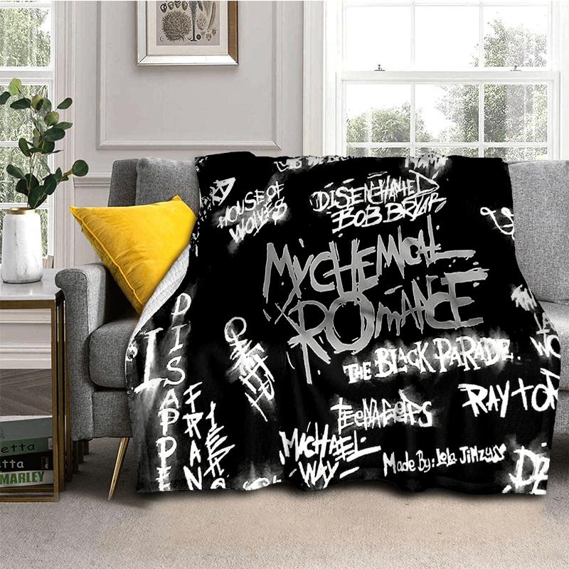 3D My Chemical Romance Band Gerard Way Soft Plush Blanket,Flannel Blanket Throw Blanket for Living Room Bedroom Bed Sofa Cover