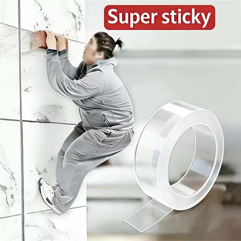 Reusable Nano Double Sided Tape Waterproof Strong Adhesive Mounting Tape for Home Office Bathroom Kitchen Decoration