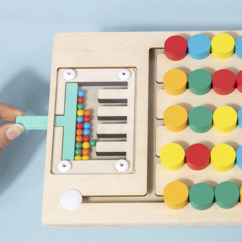 Wooden Montessori Colors Cognitive Matching Game Early Learning Educational Toys For Children Kids Logical Thinking Training