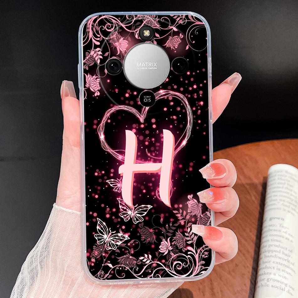For Honor X6D X8D X9D 4G 5G Case Dreamy Color Letters Clear Covers For HonorX6D X 8D X9D Soft TPU Silicone Anti Drop Back Cover