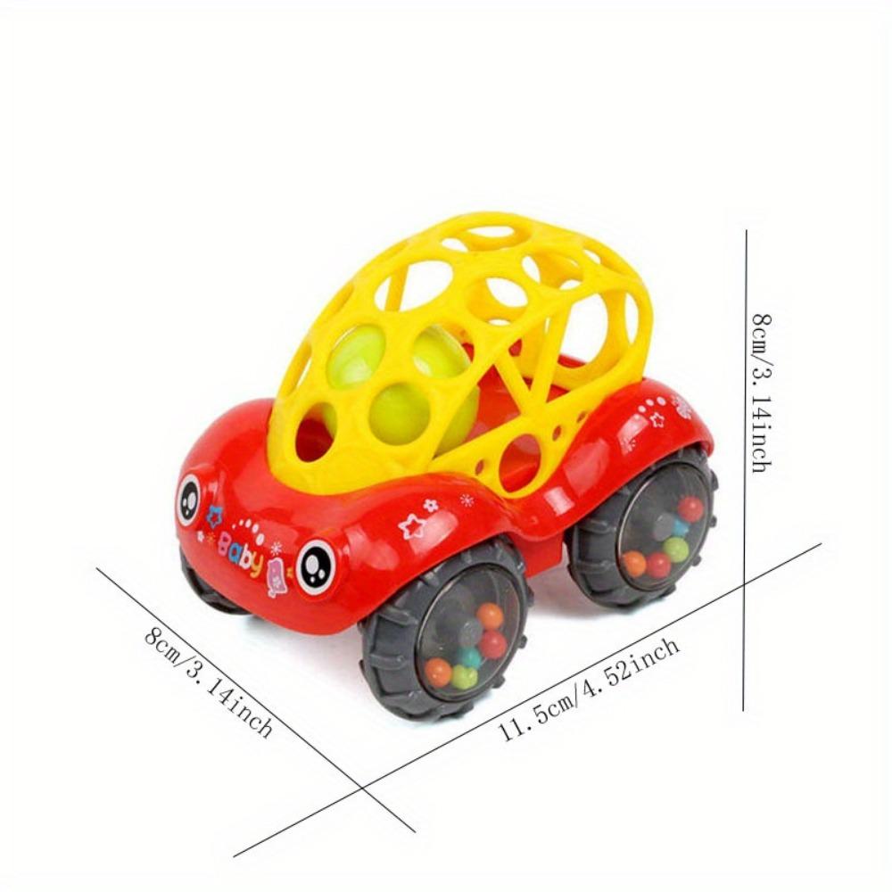 Toddler Push Toy Cars, Rattle Grab Soft Toys, Baby Teether Grab Balls, Baby Rattle Cars, Toddler Trucks, 1-3 Baby Gifts, Soft Truck Baby Gifts
