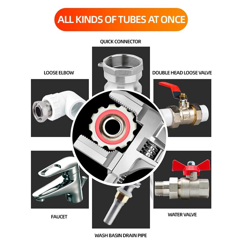 Removal Tool Bathroom Adjustable Wrench, Small Space Multifunctional Wrench, Bathroom PipeNut