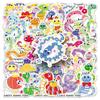 50 Original New Year Snake Graffiti Stickers - Cute, Non-infringing Decorations for Water Bottles, Phone Cases, and Luggage.