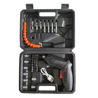 1 set de șurubelnițe electrice reîncărcabile cu lumină LED, fără fir, mini, unealtă electrică portabilă, încărcare USB, diferite burghie cu arbore flexibil, kit de reparații