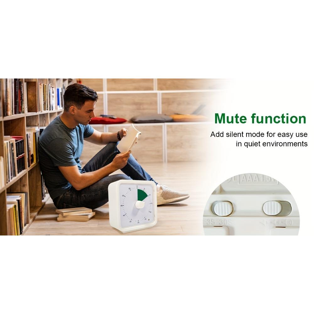 Timer visivo silenzioso da 60 minuti, strumento per l'autodisciplina, per studio, riunioni, esami, cucina, gadget multiuso, regalo di Natale