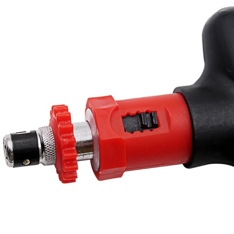 Manueller 6,35-mm-T-Ratschenschraubendreher, Vorwärts- und Rückwärtsdrehen, Haushaltswerkzeuge