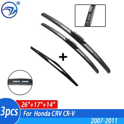 Stěrače pro Honda CRV CR-V 2007-2011 3. generace přední zadní sada 2008 2009 2010 26"17"14"