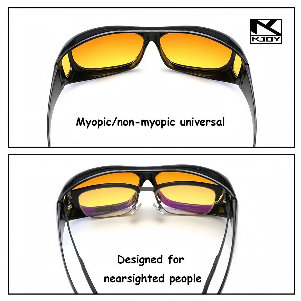 KJOY Brand Night Vision Sunglasses Car Night Driving Glasses Driver Goggles Unisex Sun Glasses UV Protection Sunglasses