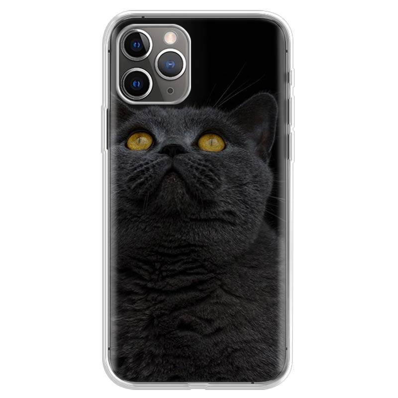 British Shorthair Cat Phone Case For iPhone 17 Air 11 13 Mini 14 15 Plus 16 12 Pro Max 16E SE 7 8 Pattern Soft TPU Back Cover 1