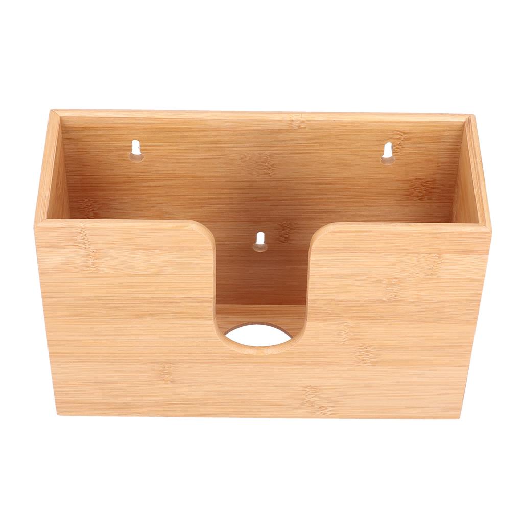 Paper Towel Dispenser Bamboo Tissue Holder Napkin Box for Bathroom Kitchen Living Room