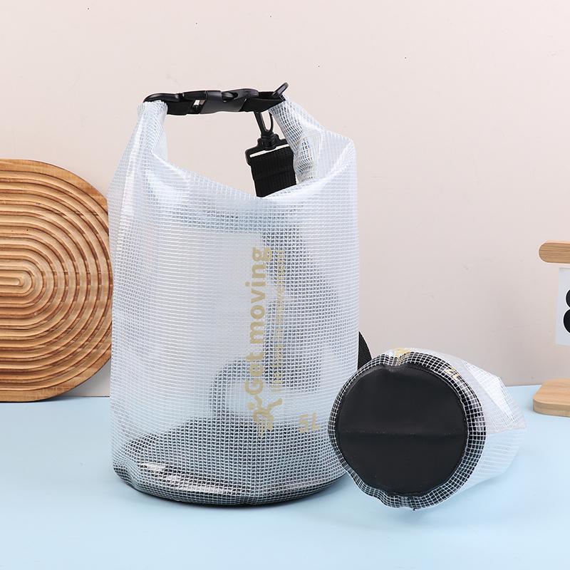 2L/5L/10L Pvc Wasserdichter Packsack Netzbeutel Tragbar Outdoor Sport Schwimmen Aufbewahrungstasche Pack Rafting Kajakfahren Camping