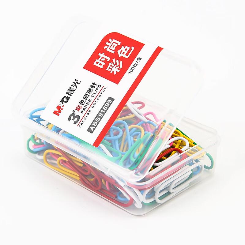 M&G No. 3 Colored Rust-Proof Paper Clips
