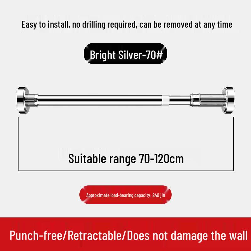Teleskopische Edelstahl Kleider- & Duschvorhangstange