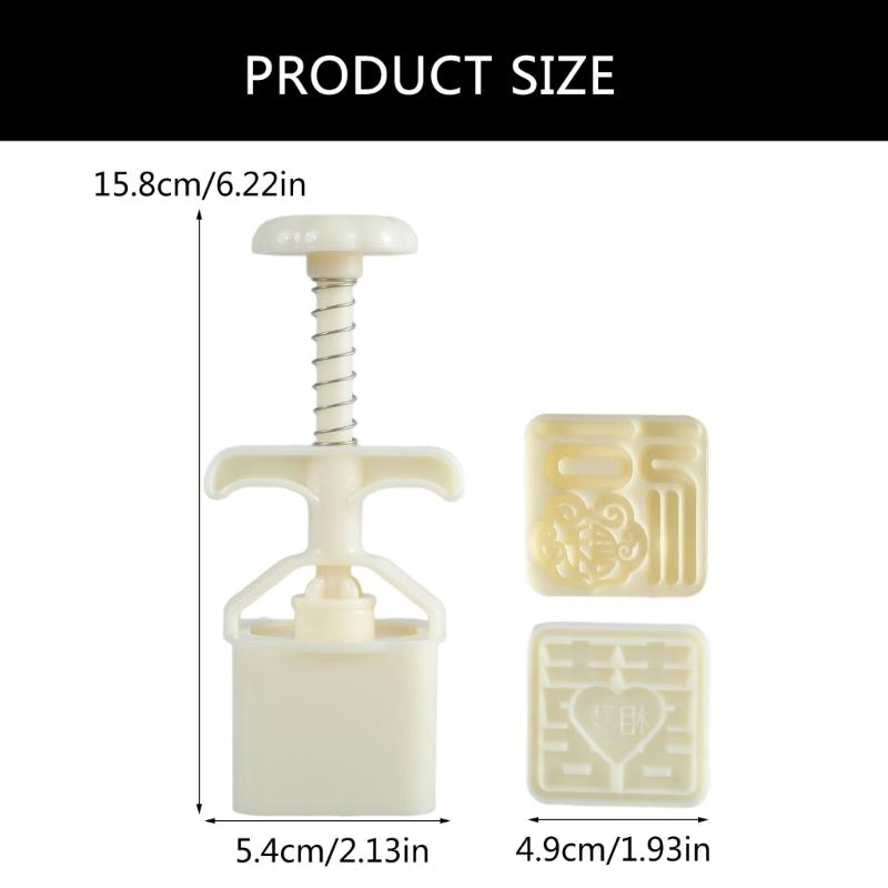 Hand Pressed Mooncakes Mold Cookie Stamp Green Bean Cake Bakewares Traditional Pastries Mould for Baking Enthusiasts