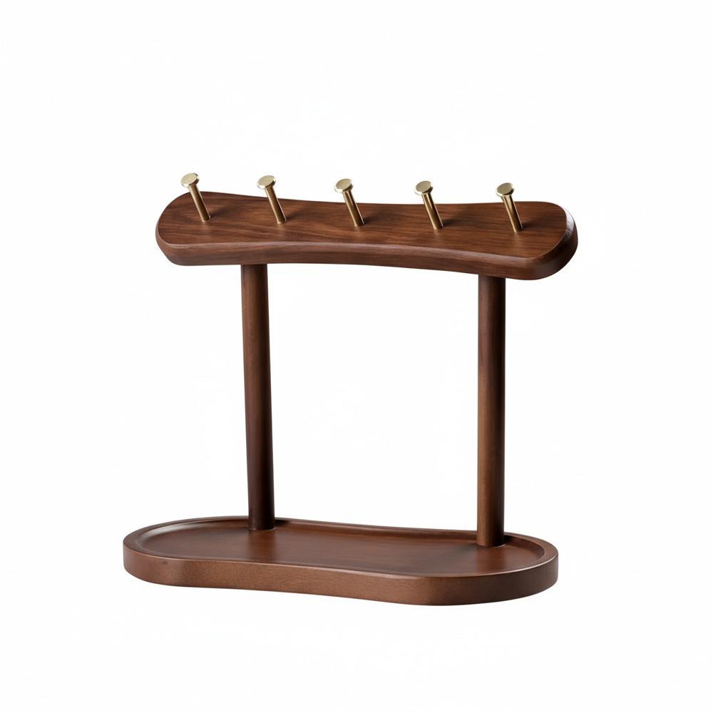 Wooden Key Storage Rack Eco-Friendly Space Saving Jewelry Display Rack Moisture-proof Large Capacity Table Shelf Hallway