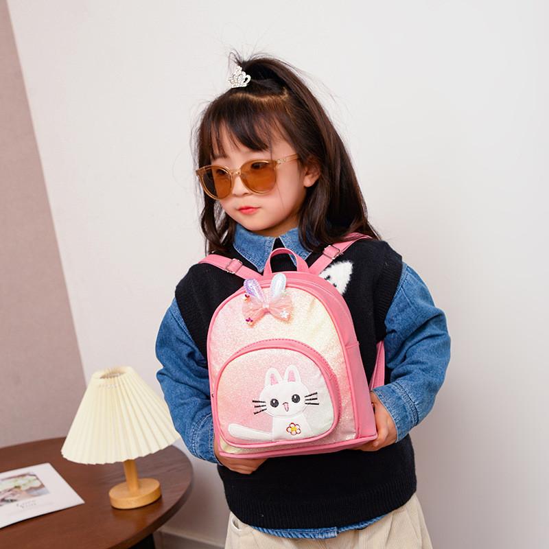Cute Cartoon Cat Backpack For Girls Adorable Lightweight Toddler School Bag
