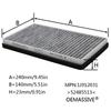 2X Car Pollen Cabin Air Filter 52485513 For Chevrolet Silverado Tahoe Suburban GMC Sierra 1500 2500 3500 Yukon XL 2000 2001 2002