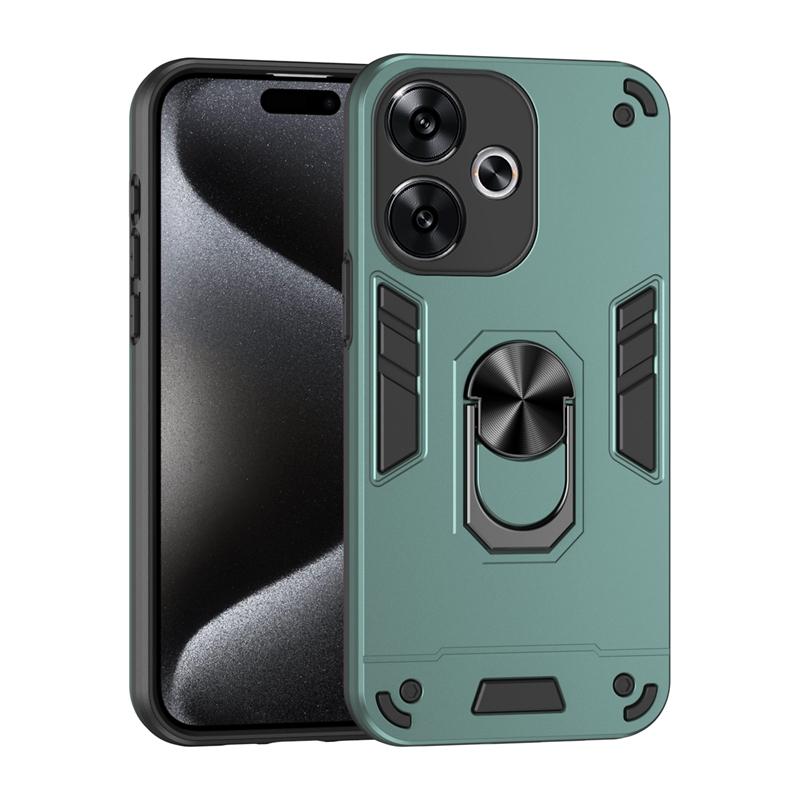 For Xiaomi Poco F6 5G Case Shockproof Armor Case For Poko Little F6 F 6 PocoF6 5G Car Magnetic Holder Ring Protect Cover