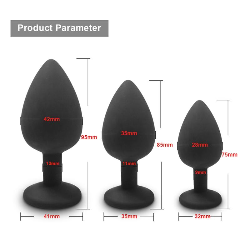 S/M/L Soft Silicone Anal Plug Mini Erotic Butt Plug Sex Toy for Anal Toy Beginner Men Women Gay Couples Prostate Stimulator