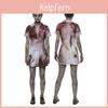 Halloween Zombie Nurse Cosplay Costume With Bloodstains For Horror Theme Party