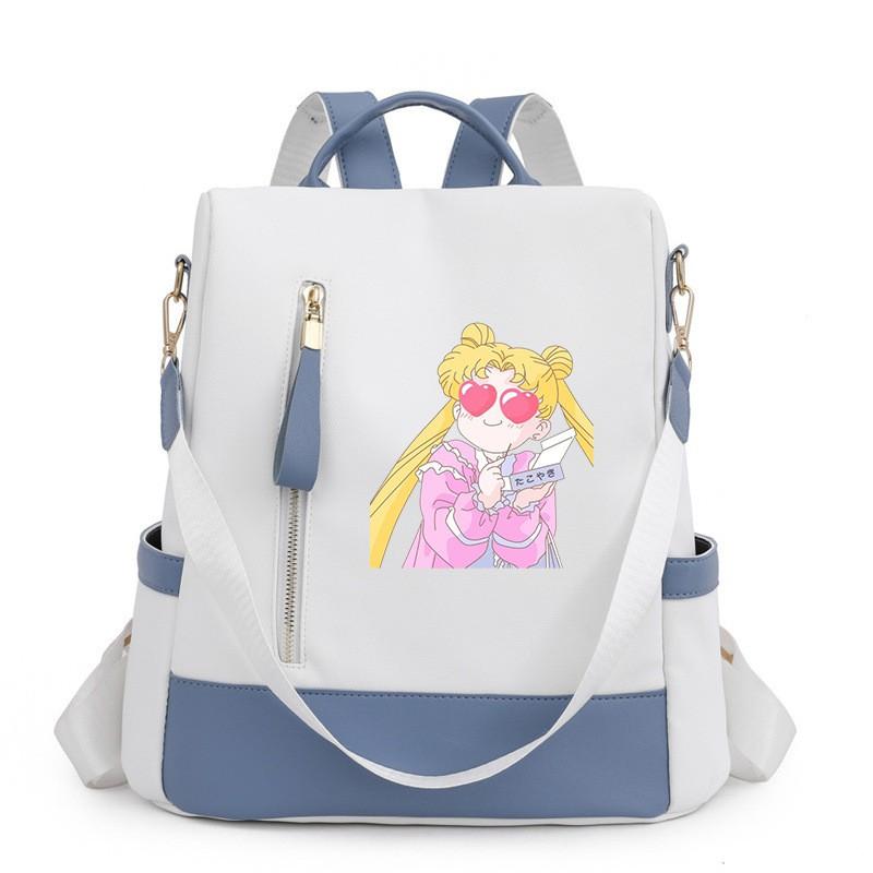 Segelmond-inspiriertes Damen-Oxford-Nylon-Rucksack für Reisen, Schule, Streetwear, Freizeit