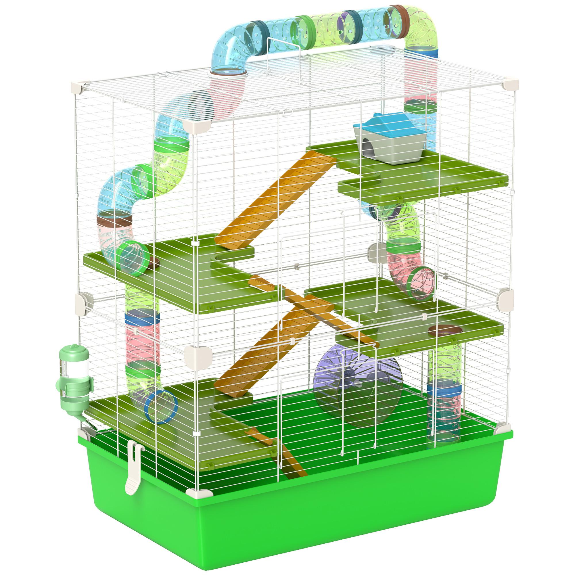 5-Tier Hamster Cage with Tubes, House