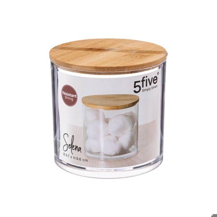 5five - Boîte À Cotons Ronds "selena" Bambou