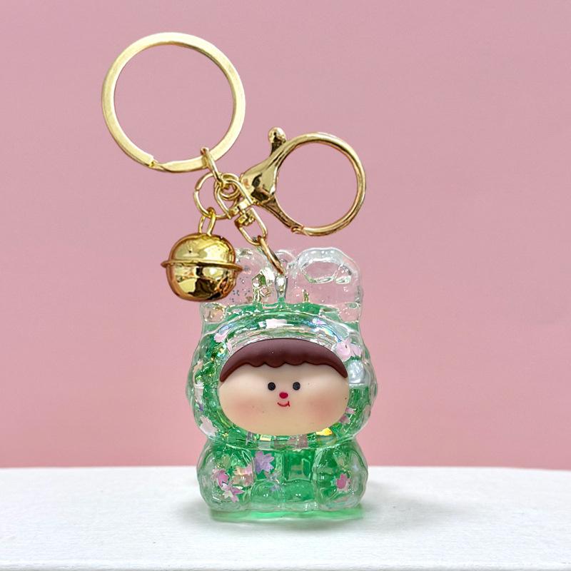 Акрил в масло зыбучие пески мигающий брелок Лилит сумка кулон настольный орнамент брелок — фото 7