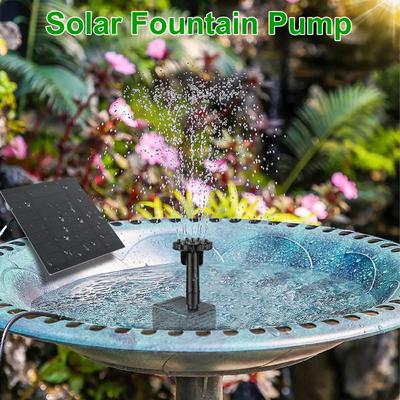 1,5W Panel Borstlös Solvattenpump Monokristallint Kisel Låg Ljudnivå Vattenfall Fontän Dammpump Kit Verktyg Trädgårdsdekoration