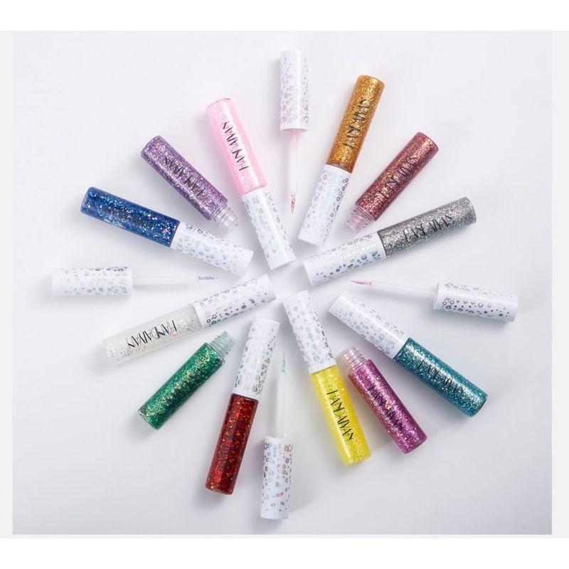 HANDAIYAN - schillernder Glitzer Flüssiger Eyeliner - 12 Farben