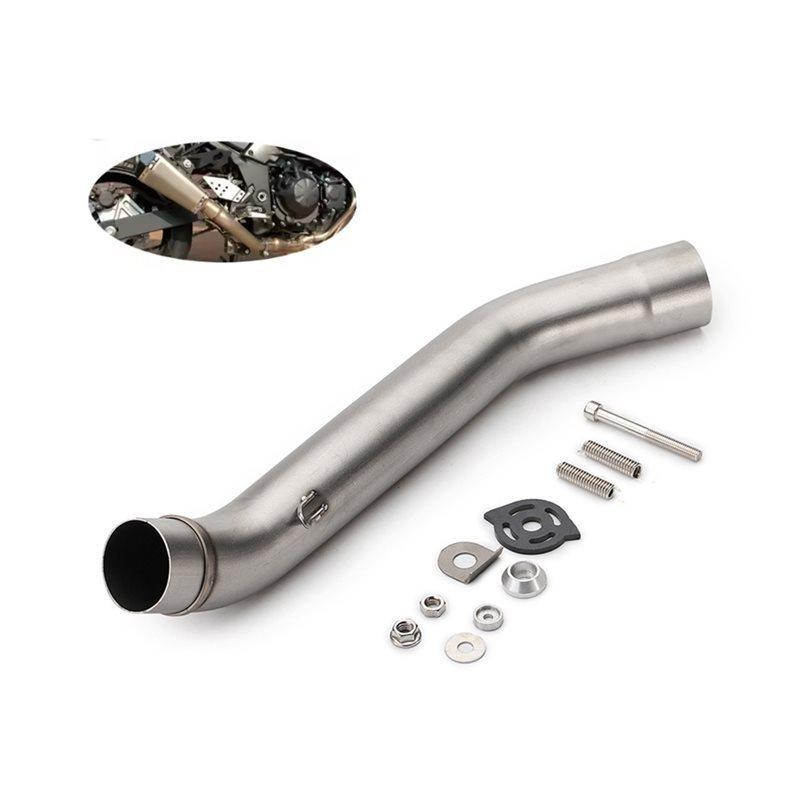 Motorcycle Exhaust Muffler Link Middle Tube Connect Pipe For KAWASAKI Z750 Z 750 2004 2005 2006 2007 2008 Fits 51Mm